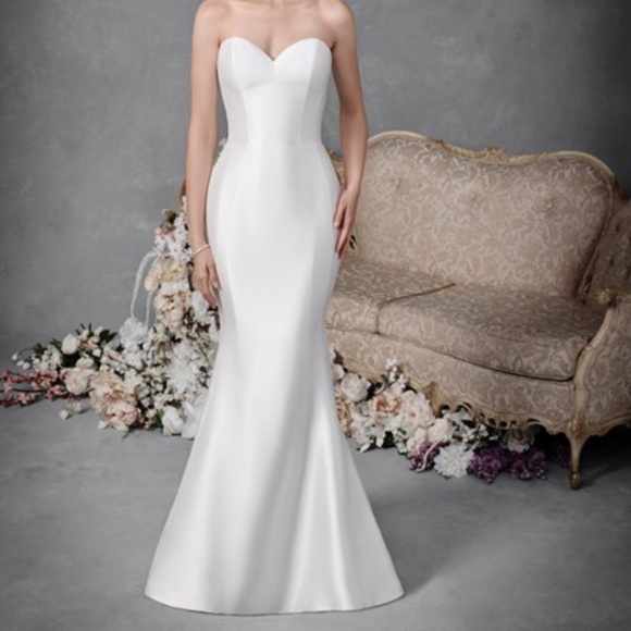 Ella Rosa fit & flare Strapless Dress Sz US 8 - Picture 2 of 7